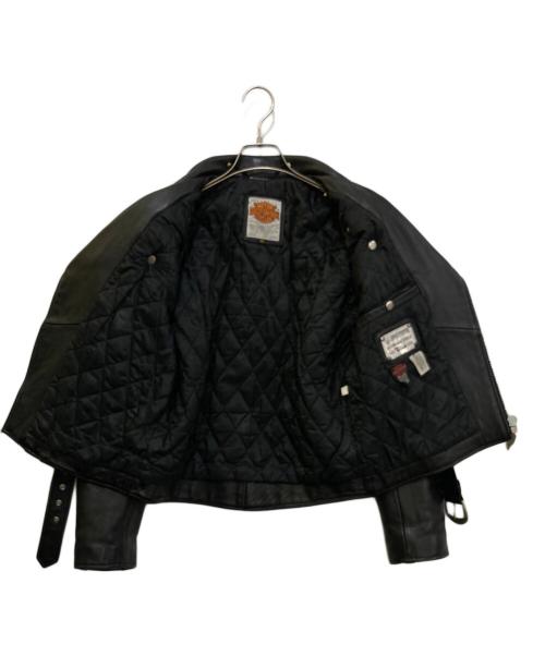 HARLEY-DAVIDSON（ハーレーダビッドソン）HARLEY-DAVIDSON (ハーレーダビッドソン) ダブルライダースジャケット ブラック サイズ:36の古着・服飾アイテム