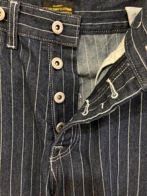 OKONKWO（オコンクウォ）OKONKWO (オコンクウォ) ヒッコリーワークパンツ ネイビー サイズ:Sの古着・服飾アイテム