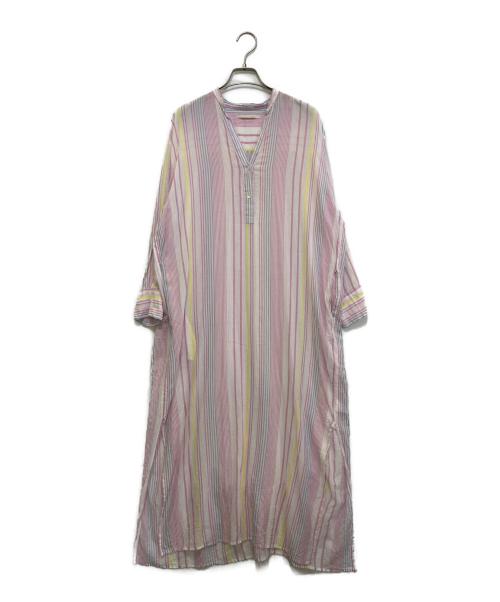 ne quittez pas（ヌキテパ）ne quittez pas (ヌキテパ) ストライプワンピース ピンク サイズ:-の古着・服飾アイテム