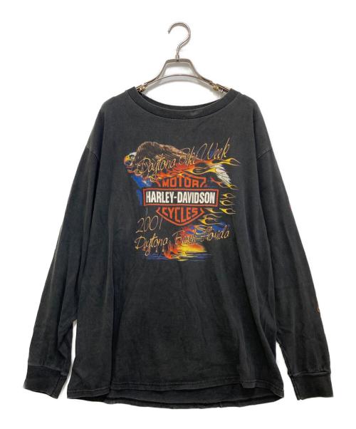HARLEY-DAVIDSON（ハーレーダビッドソン）HARLEY-DAVIDSON (ハーレーダビッドソン) イーグルプリントカットソー グレー サイズ:XLの古着・服飾アイテム