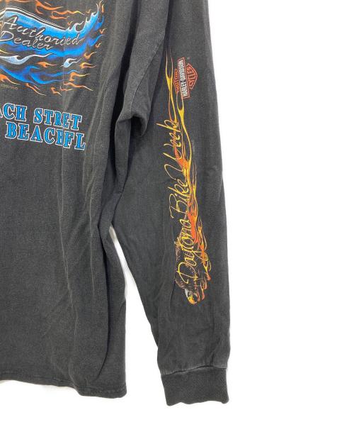 HARLEY-DAVIDSON（ハーレーダビッドソン）HARLEY-DAVIDSON (ハーレーダビッドソン) イーグルプリントカットソー グレー サイズ:XLの古着・服飾アイテム