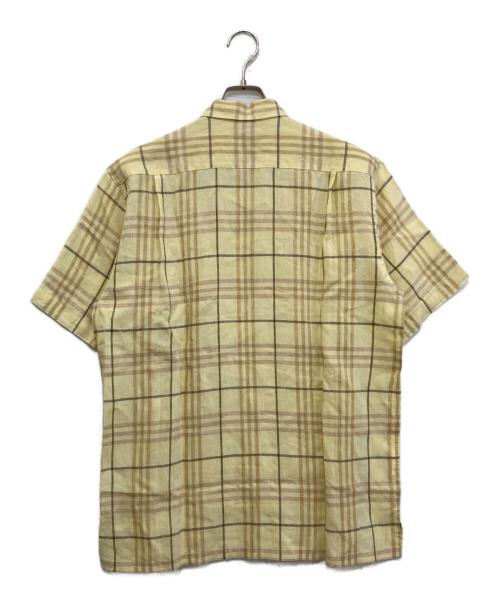 BURBERRY LONDON（バーバリーロンドン）BURBERRY LONDON (バーバリーロンドン) リネンチェックシャツ イエロー サイズ:Lの古着・服飾アイテム