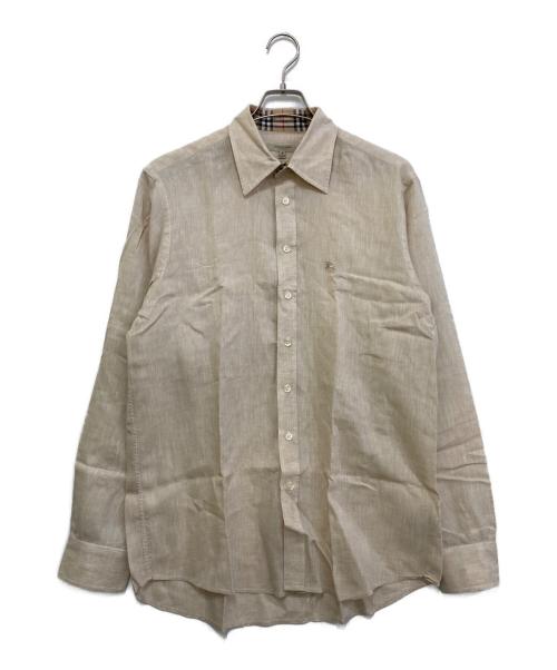 BURBERRY LONDON（バーバリーロンドン）BURBERRY LONDON (バーバリーロンドン) リネンシャツ ベージュ サイズ:Mの古着・服飾アイテム
