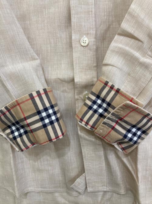 BURBERRY LONDON（バーバリーロンドン）BURBERRY LONDON (バーバリーロンドン) リネンシャツ ベージュ サイズ:Mの古着・服飾アイテム