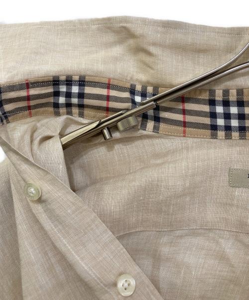 BURBERRY LONDON（バーバリーロンドン）BURBERRY LONDON (バーバリーロンドン) リネンシャツ ベージュ サイズ:Mの古着・服飾アイテム