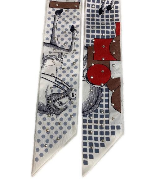 HERMES（エルメス）HERMES (エルメス) スタッズ付きスカーフ/ツイリー（カヴァリエ・アン・フォルム） 未使用品の古着・服飾アイテム