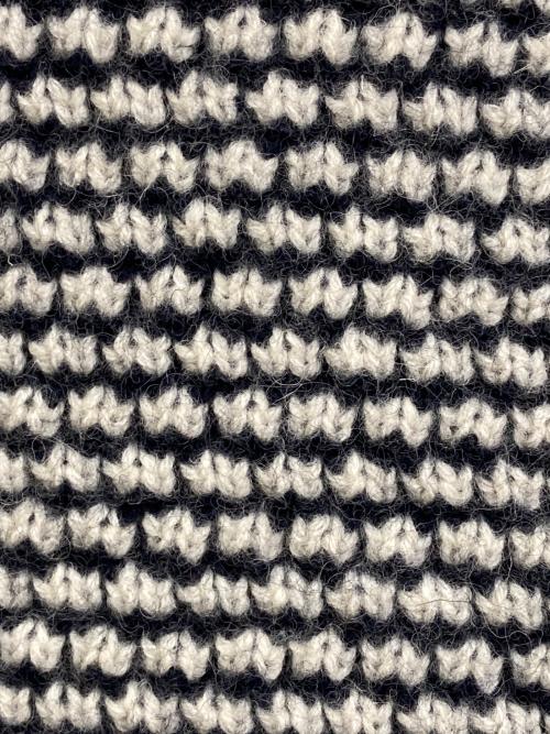 BONCOURA（ボンクラ）BONCOURA (ボンクラ) ポップコーンセーター シェットランド/Popcorn Sweater Shetland Wool ネイビー サイズ:38の古着・服飾アイテム