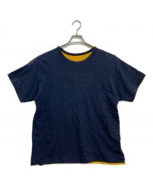BONCOURA（ボンクラ）の古着「”丸胴リバT半袖(リバーシブルTシャツ)”」｜ネイビー×イエロー