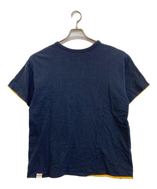 BONCOURA（ボンクラ）BONCOURA (ボンクラ) ”丸胴リバT半袖(リバーシブルTシャツ)” ネイビー×イエロー サイズ:36の古着・服飾アイテム