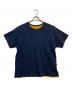 BONCOURA（ボンクラ）の古着「”丸胴リバT半袖(リバーシブルTシャツ)”」｜ネイビー×イエロー
