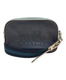 COACH（コーチ）の古着「ホースアンドキャリッジ ショルダーバッグ」｜ネイビー