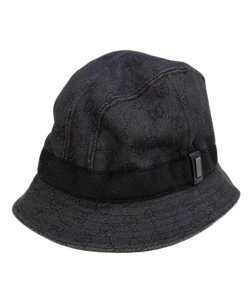 GUCCI（グッチ）GUCCI (グッチ) GGキャンバスハット　023441 ブラック サイズ:XLの古着・服飾アイテム