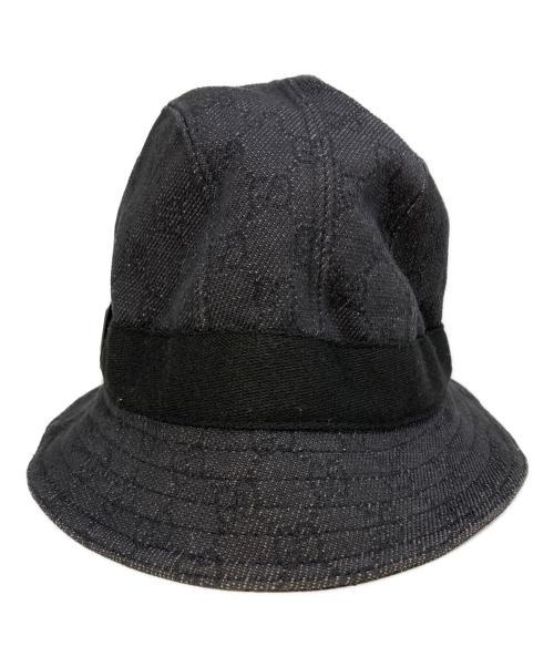 GUCCI（グッチ）GUCCI (グッチ) GGキャンバスハット　023441 ブラック サイズ:XLの古着・服飾アイテム