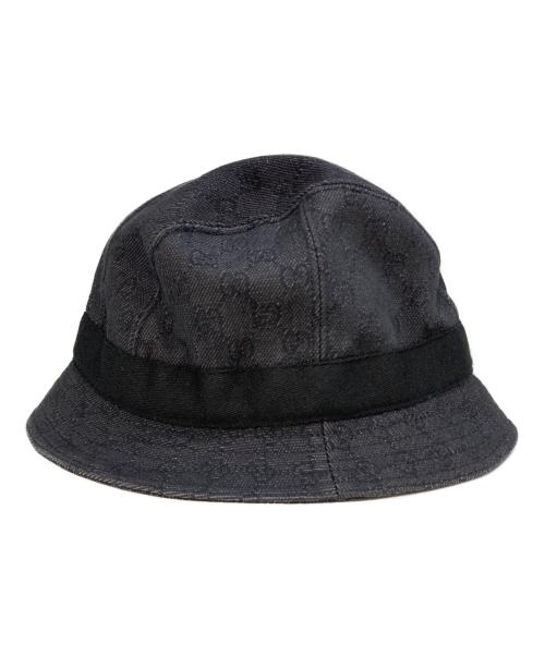 GUCCI（グッチ）GUCCI (グッチ) GGキャンバスハット　023441 ブラック サイズ:XLの古着・服飾アイテム