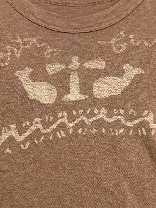 45R（フォーティファイブ・アール）45R (フォーティファイブ・アール) プリントTシャツ ブラウン サイズ:3の古着・服飾アイテム