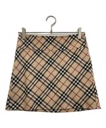 BURBERRY BLUE LABEL（バーバリー ブルー レーベル）の古着「ノヴァチェックスカート」｜ベージュ