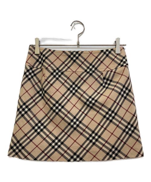 BURBERRY BLUE LABEL（バーバリー ブルー レーベル）BURBERRY BLUE LABEL (バーバリー ブルー レーベル) ノヴァチェックスカート ベージュ サイズ:36の古着・服飾アイテム