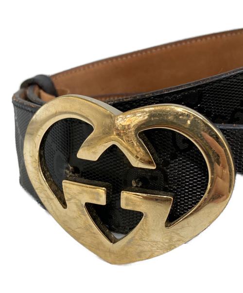 GUCCI（グッチ）GUCCI (グッチ) ラブリー グッチシマ ベルト　245856 ブラック サイズ:80-32の古着・服飾アイテム