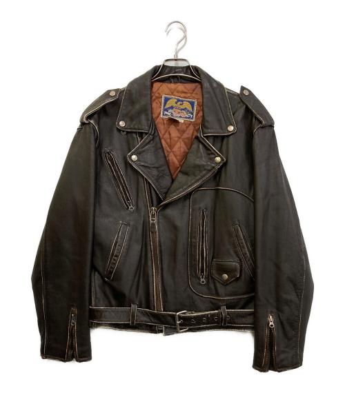 AVIREX（アヴィレックス）AVIREX (アヴィレックス) ライダースジャケット ブラウン サイズ:Lの古着・服飾アイテム