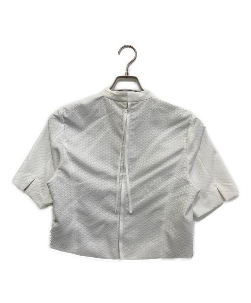 Audire（アウディーレ）Audire (アウディーレ) jacquard tops　AD2ND-0803 ホワイト サイズ:Ｍの古着・服飾アイテム