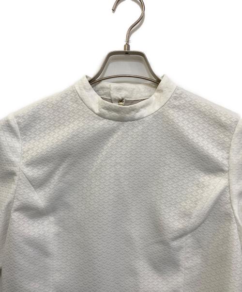 Audire（アウディーレ）Audire (アウディーレ) jacquard tops　AD2ND-0803 ホワイト サイズ:Ｍの古着・服飾アイテム