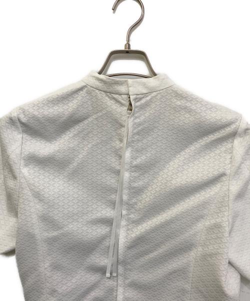Audire（アウディーレ）Audire (アウディーレ) jacquard tops　AD2ND-0803 ホワイト サイズ:Ｍの古着・服飾アイテム