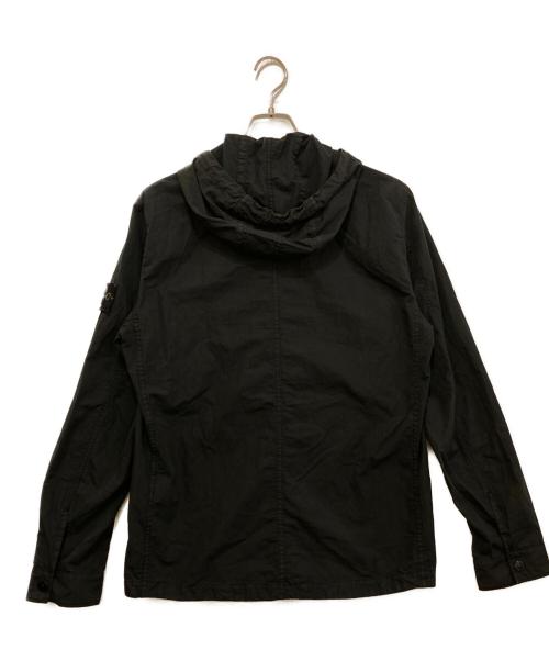 STONE ISLAND（ストーンアイランド）STONE ISLAND (ストーンアイランド) GARMENT DYED COTTON NYLON HOODED SHIRT　721512408 ブラック サイズ:Sの古着・服飾アイテム