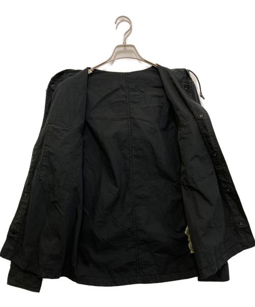 STONE ISLAND（ストーンアイランド）STONE ISLAND (ストーンアイランド) GARMENT DYED COTTON NYLON HOODED SHIRT　721512408 ブラック サイズ:Sの古着・服飾アイテム