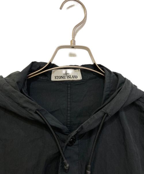 STONE ISLAND（ストーンアイランド）STONE ISLAND (ストーンアイランド) GARMENT DYED COTTON NYLON HOODED SHIRT　721512408 ブラック サイズ:Sの古着・服飾アイテム