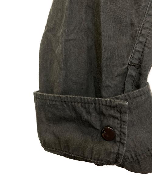 STONE ISLAND（ストーンアイランド）STONE ISLAND (ストーンアイランド) GARMENT DYED COTTON NYLON HOODED SHIRT　721512408 ブラック サイズ:Sの古着・服飾アイテム