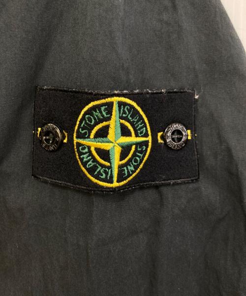 STONE ISLAND（ストーンアイランド）STONE ISLAND (ストーンアイランド) GARMENT DYED COTTON NYLON HOODED SHIRT　721512408 ブラック サイズ:Sの古着・服飾アイテム