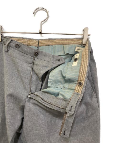 INCOTEX（インコテックス）INCOTEX (インコテックス) SLIM FIT SUPER100'sウールトロピカルソリッド1プリーツテーパードパンツ グレー サイズ:50の古着・服飾アイテム