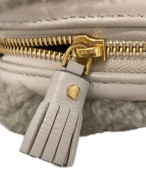 ANYA HINDMARCH（アニヤ・ハインドマーチ）ANYA HINDMARCH (アニヤ・ハインドマーチ) Cross Body Eyes in Shearling with Eco Leather グレーの古着・服飾アイテム
