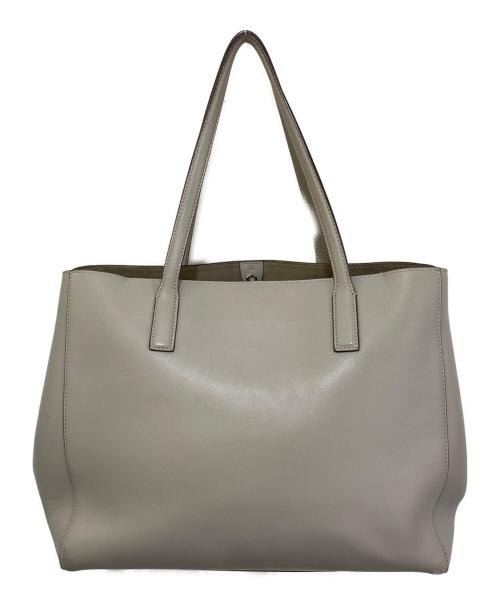 ANYA HINDMARCH（アニヤ・ハインドマーチ）ANYA HINDMARCH (アニヤ・ハインドマーチ) WINK SMILY LEATHER TOTE BAG グレーの古着・服飾アイテム
