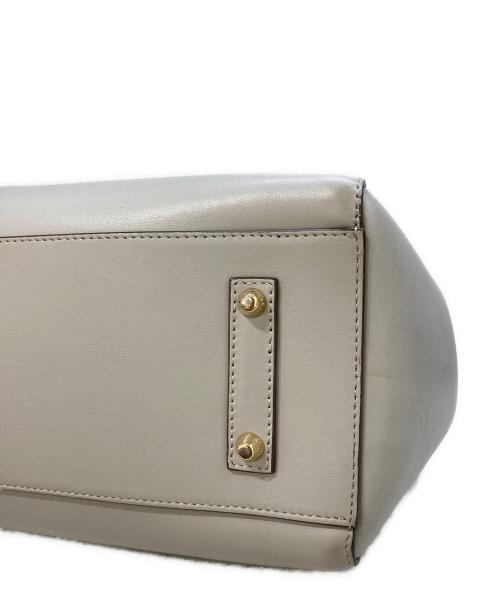 ANYA HINDMARCH（アニヤ・ハインドマーチ）ANYA HINDMARCH (アニヤ・ハインドマーチ) WINK SMILY LEATHER TOTE BAG グレーの古着・服飾アイテム