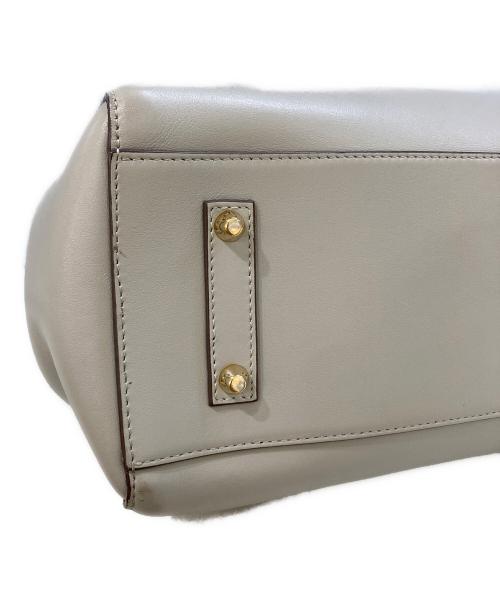 ANYA HINDMARCH（アニヤ・ハインドマーチ）ANYA HINDMARCH (アニヤ・ハインドマーチ) WINK SMILY LEATHER TOTE BAG グレーの古着・服飾アイテム