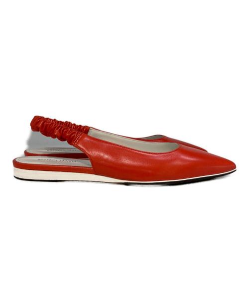 BOTTEGA VENETA（ボッテガベネタ）BOTTEGA VENETA (ボッテガベネタ) ポインテッドトゥパンプス オレンジ サイズ:35の古着・服飾アイテム