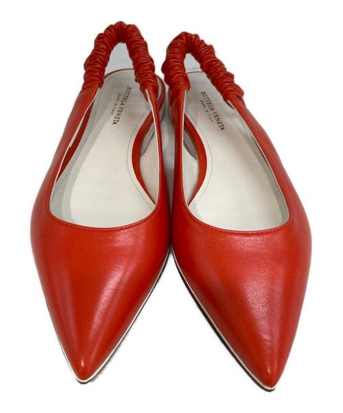 BOTTEGA VENETA（ボッテガベネタ）BOTTEGA VENETA (ボッテガベネタ) ポインテッドトゥパンプス オレンジ サイズ:35の古着・服飾アイテム