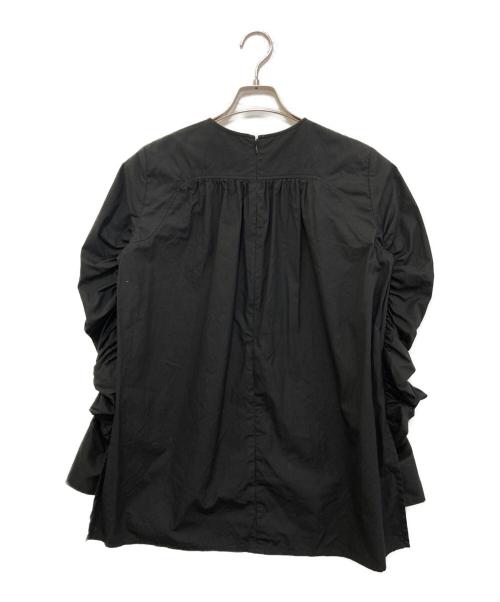 miccar（ミカール）miccar (ミカール) ギャザーブラウス ブラック サイズ:36の古着・服飾アイテム