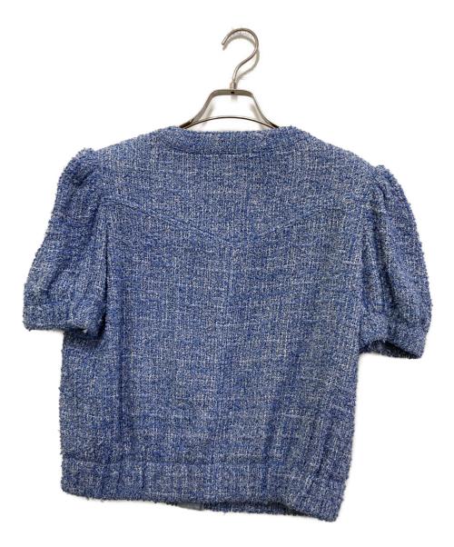 CHANEL（シャネル）CHANEL (シャネル) ココマークツイードジャケット ブルー サイズ:36の古着・服飾アイテム
