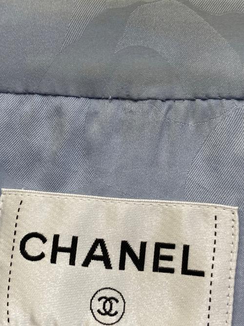CHANEL（シャネル）CHANEL (シャネル) ココマークツイードジャケット ブルー サイズ:36の古着・服飾アイテム
