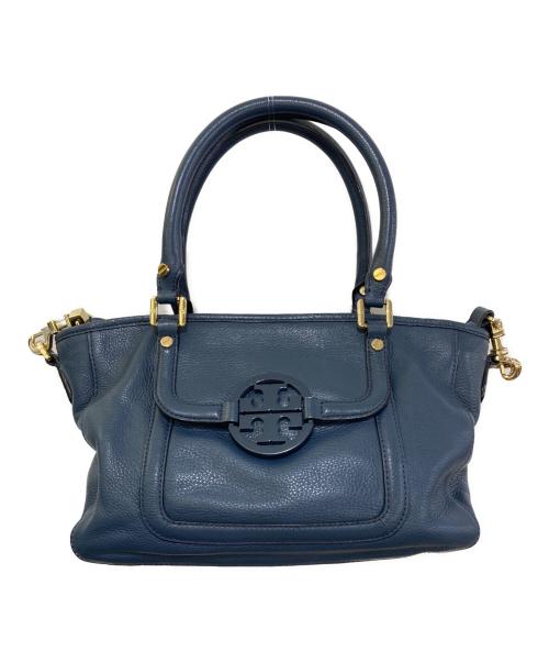 TORY BURCH（トリーバーチ）TORY BURCH (トリーバーチ) 2WAYハンドバッグ ブルーの古着・服飾アイテム