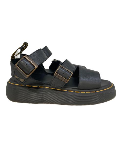 Dr.Martens（ドクターマーチン）Dr.Martens (ドクターマーチン) GRYPHON QUAD バックル サンダル　AW036 CK11U ブラック サイズ:UK7の古着・服飾アイテム