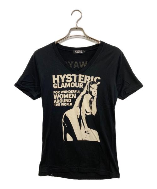 Hysteric Glamour（ヒステリックグラマー）Hysteric Glamour (ヒステリックグラマー) プリントTシャツ　0223CT07 ブラック サイズ:Sの古着・服飾アイテム