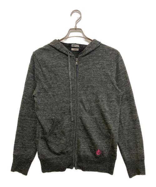 Hysteric Glamour（ヒステリックグラマー）Hysteric Glamour (ヒステリックグラマー) リネンジップパーカー グレー サイズ:Sの古着・服飾アイテム