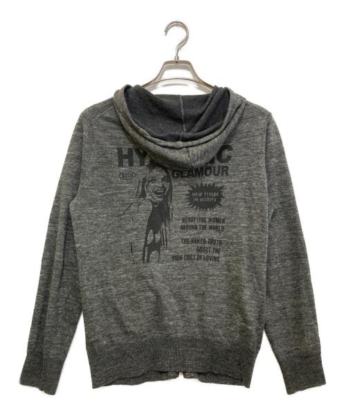 Hysteric Glamour（ヒステリックグラマー）Hysteric Glamour (ヒステリックグラマー) リネンジップパーカー グレー サイズ:Sの古着・服飾アイテム