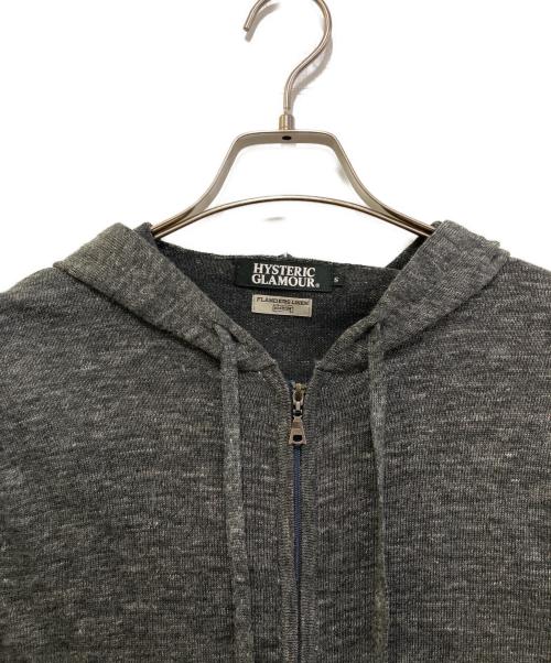 Hysteric Glamour（ヒステリックグラマー）Hysteric Glamour (ヒステリックグラマー) リネンジップパーカー グレー サイズ:Sの古着・服飾アイテム