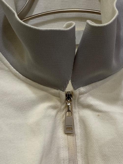JIL SANDER（ジルサンダー）JIL SANDER (ジルサンダー) ハーフジップポロシャツ ホワイト サイズ:Mの古着・服飾アイテム