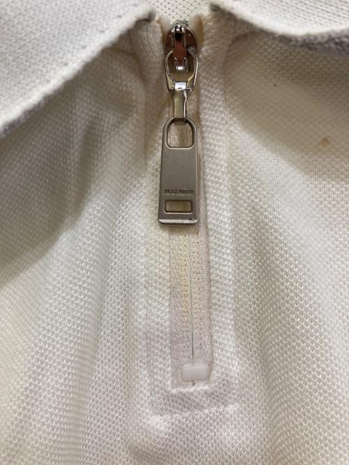 JIL SANDER（ジルサンダー）JIL SANDER (ジルサンダー) ハーフジップポロシャツ ホワイト サイズ:Mの古着・服飾アイテム
