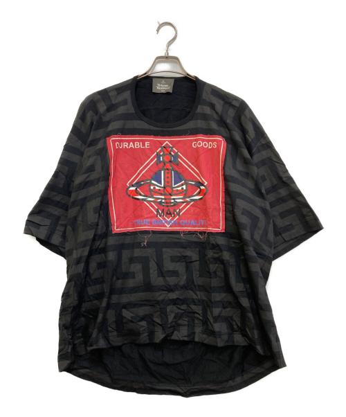 Vivienne Westwood man（ヴィヴィアン ウェストウッド マン）Vivienne Westwood man (ヴィヴィアン ウェストウッド マン) ロゴパッチＴシャツ ブラック サイズ:Ｆの古着・服飾アイテム